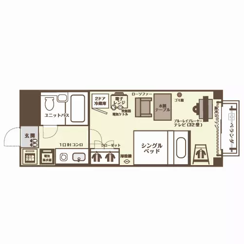 エリアワン函館末広 の間取り写真