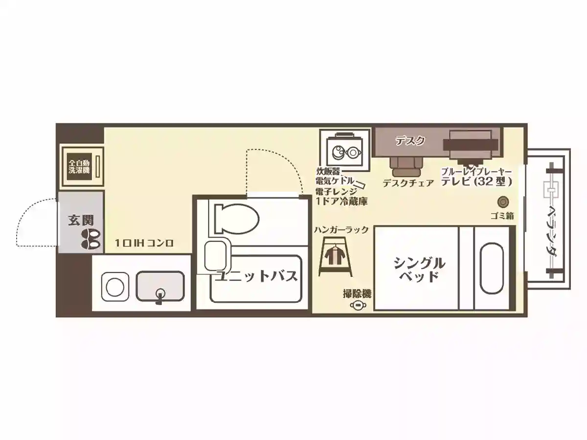 エリアワン堺東駅の間取り写真