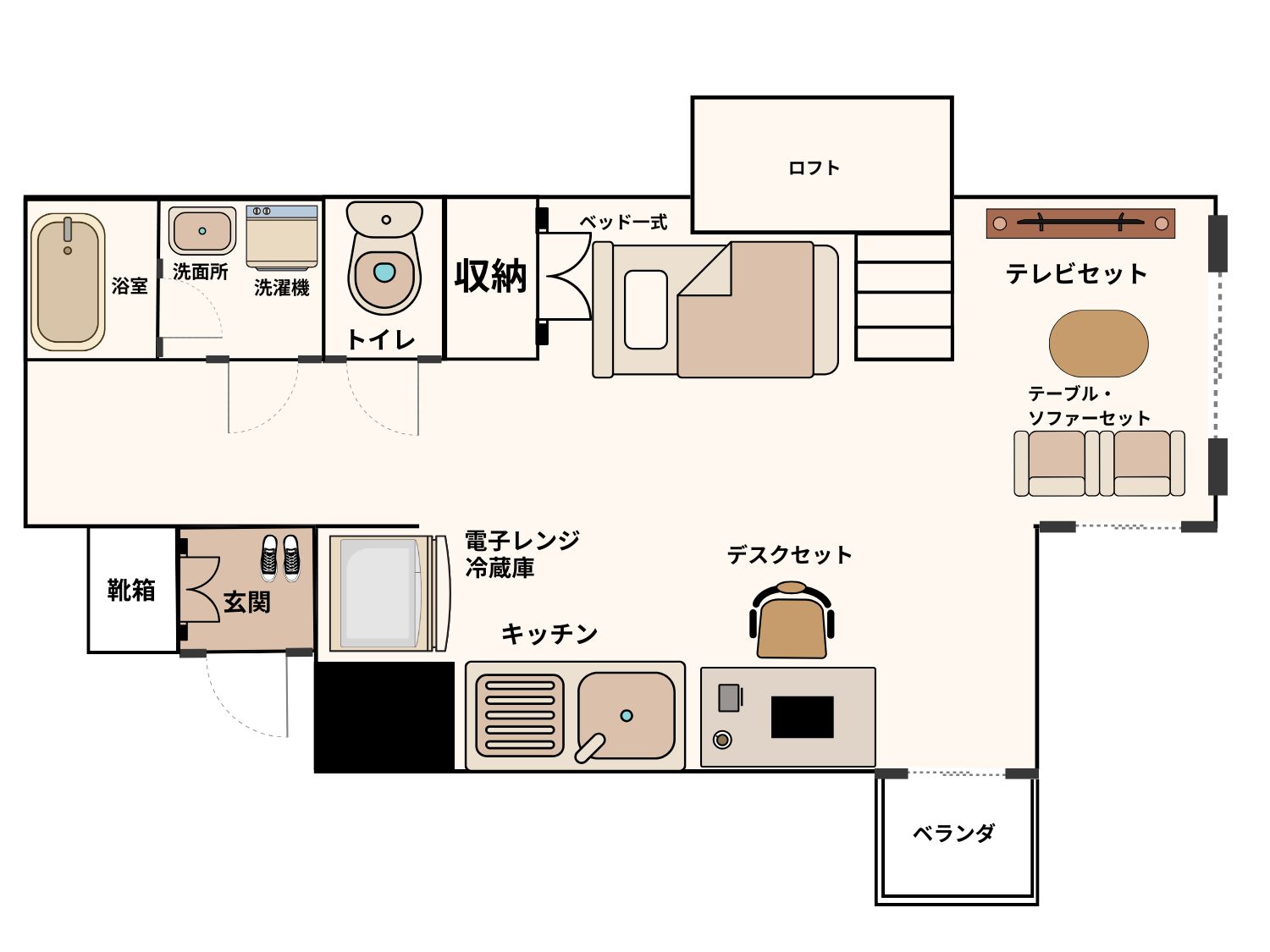 エリアワン広島中央の間取り写真