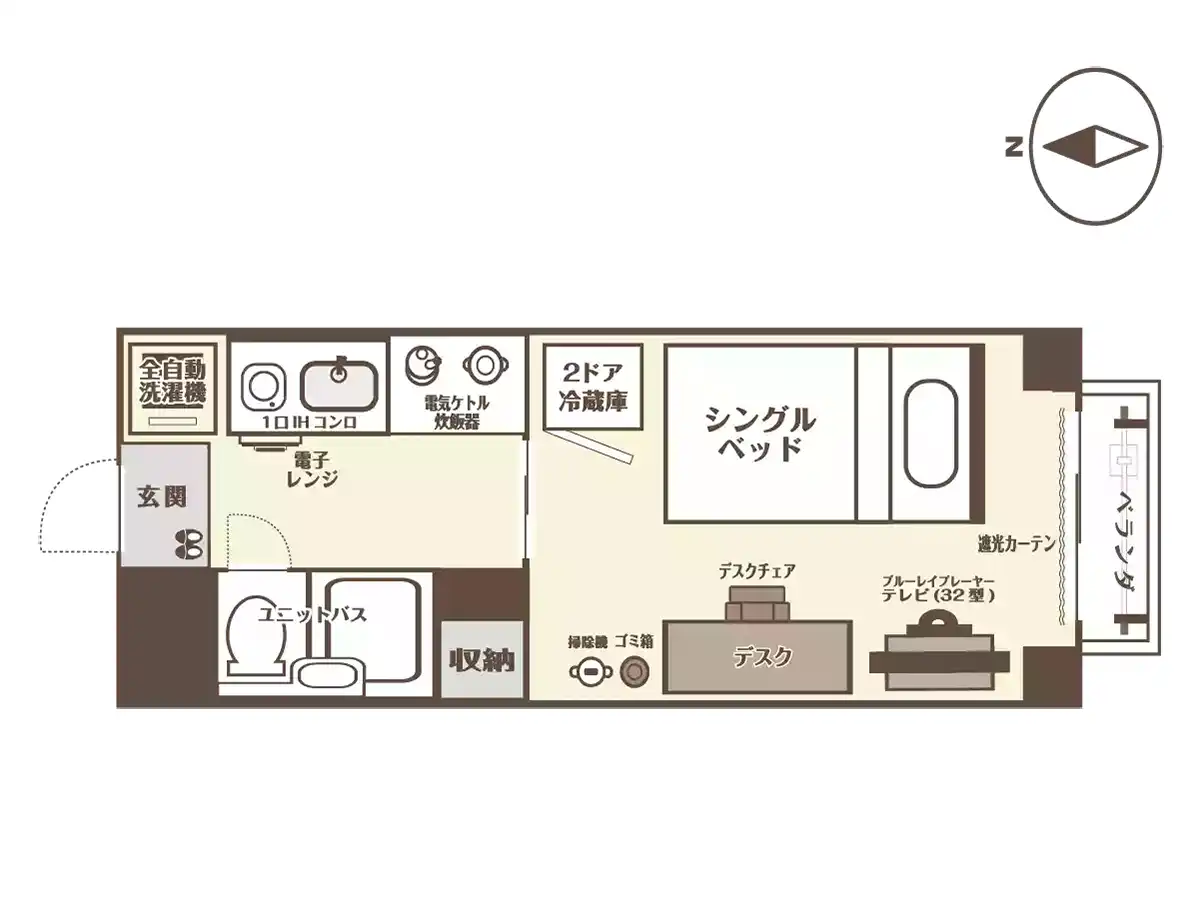 エリアワン徳島佐古の間取り写真