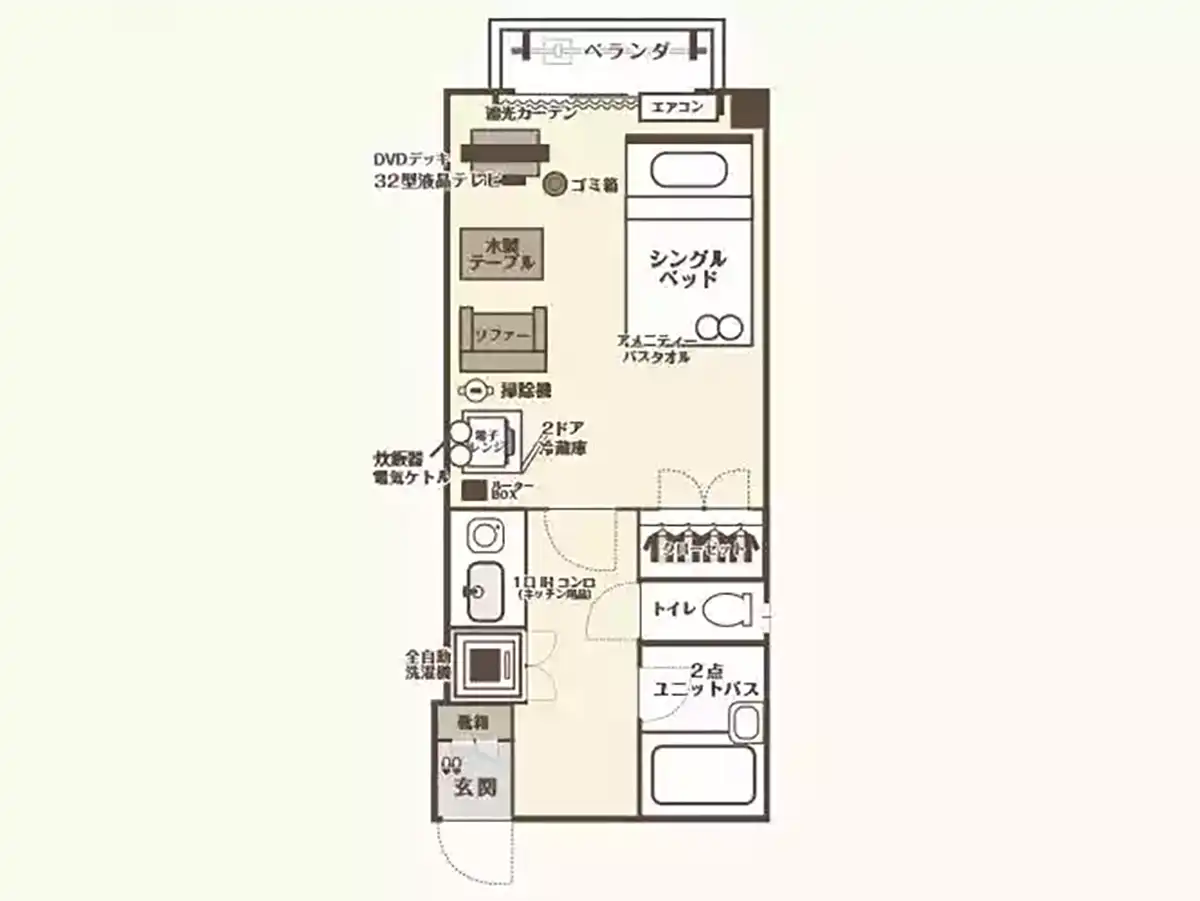 エリアワン宮崎駅南の間取り写真