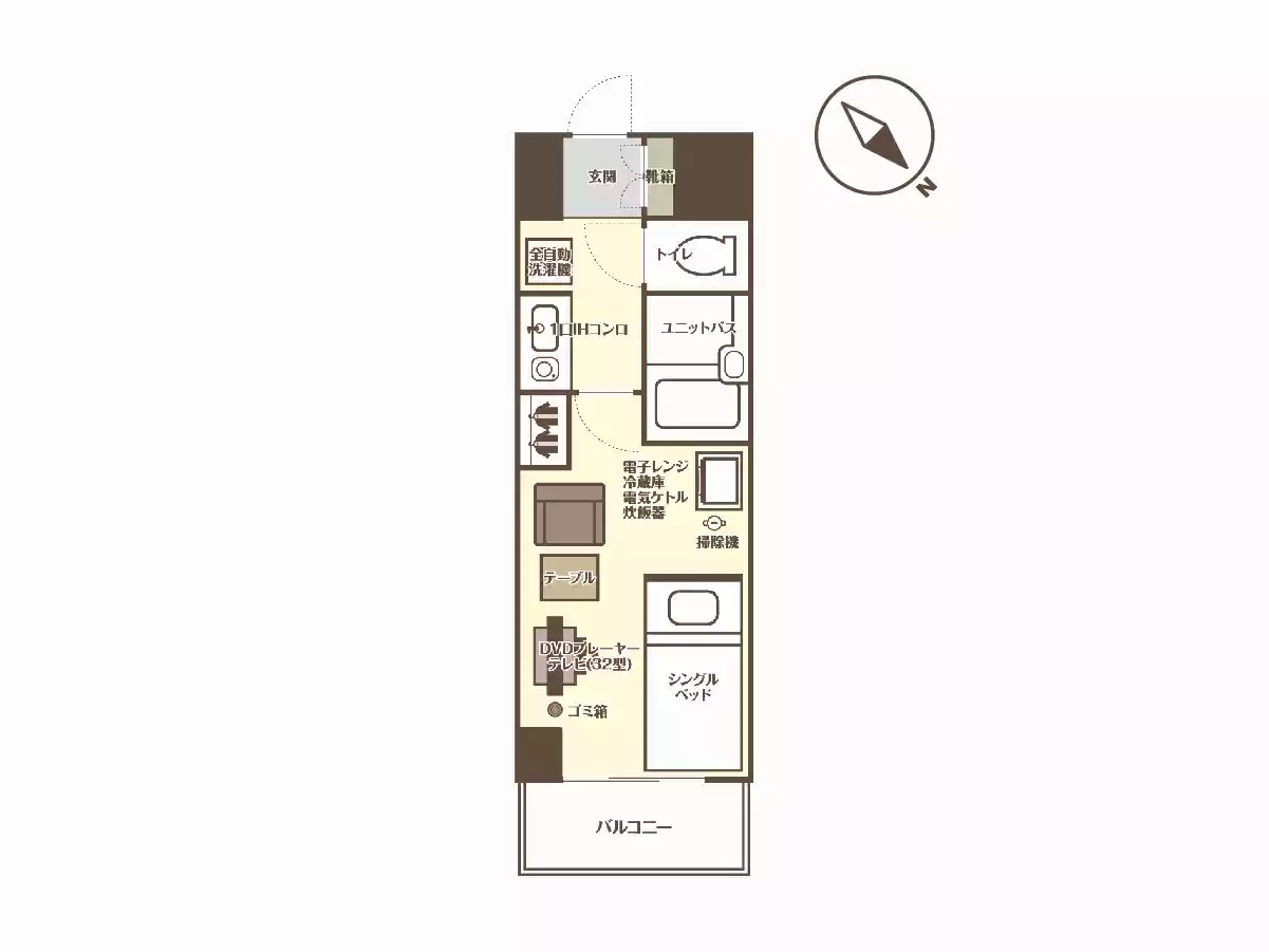 エリアワン神戸三宮フラワーロードの間取り写真