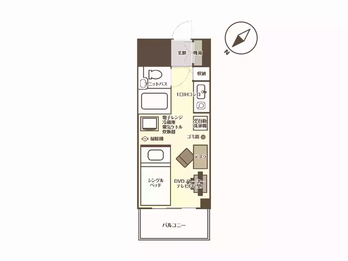 エリアワン神戸三宮東の間取り写真