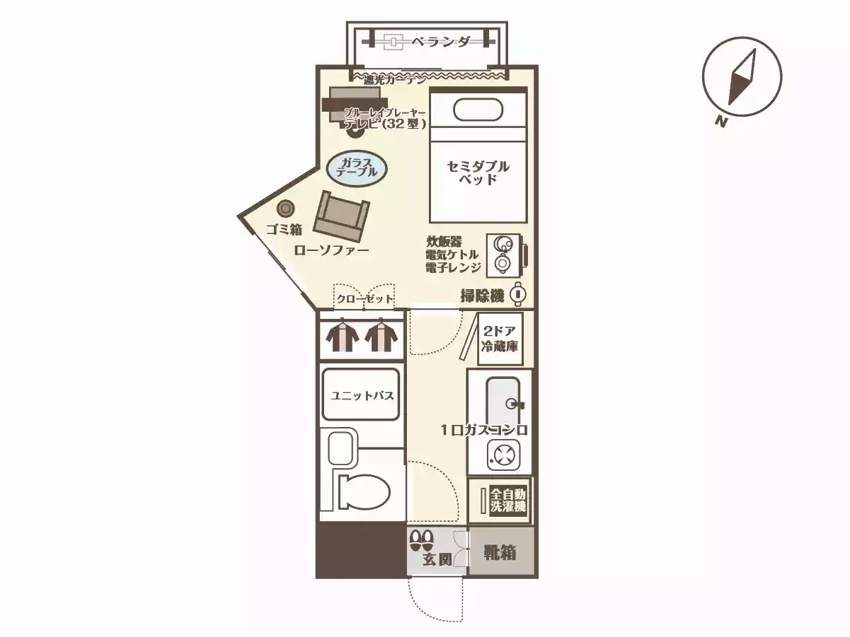 エリアワン宮崎県病院前の間取り写真