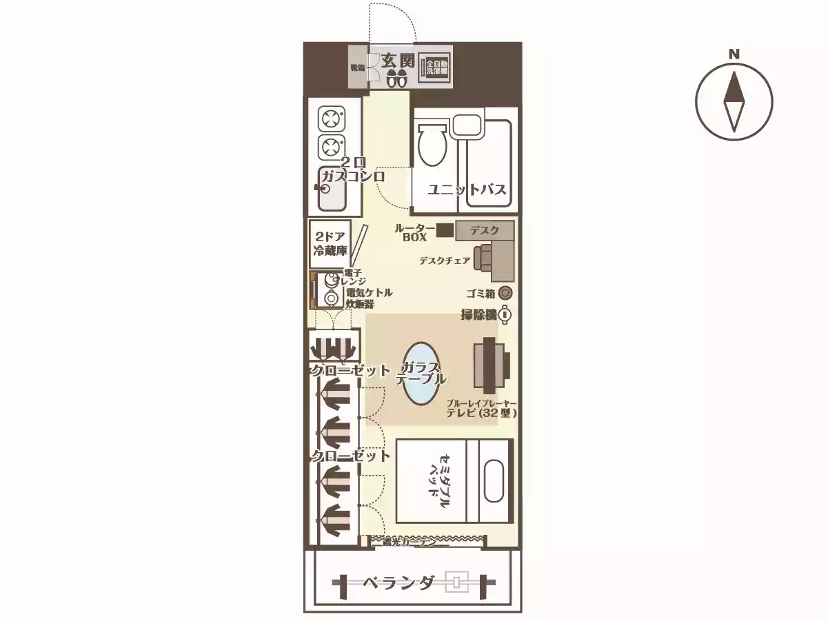 エリアワン松江駅前の間取り写真