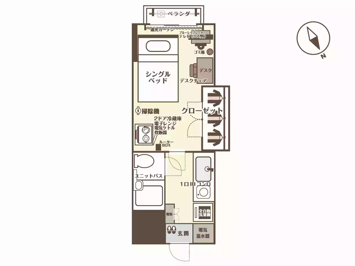 エリアワン長岡中央の間取り写真