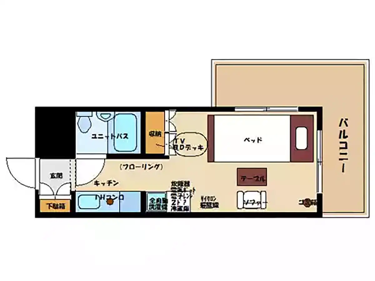 エリアワン博多祇園駅前の間取り写真