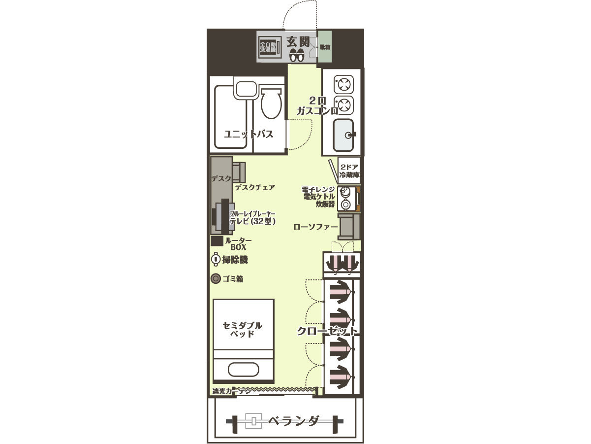 エリアワン松江駅前の間取り写真