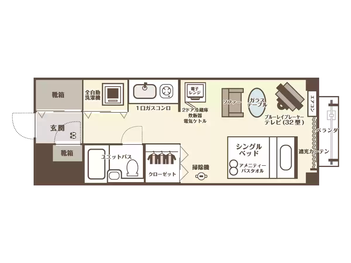 エリアワン奈良（ならまち）の間取り写真