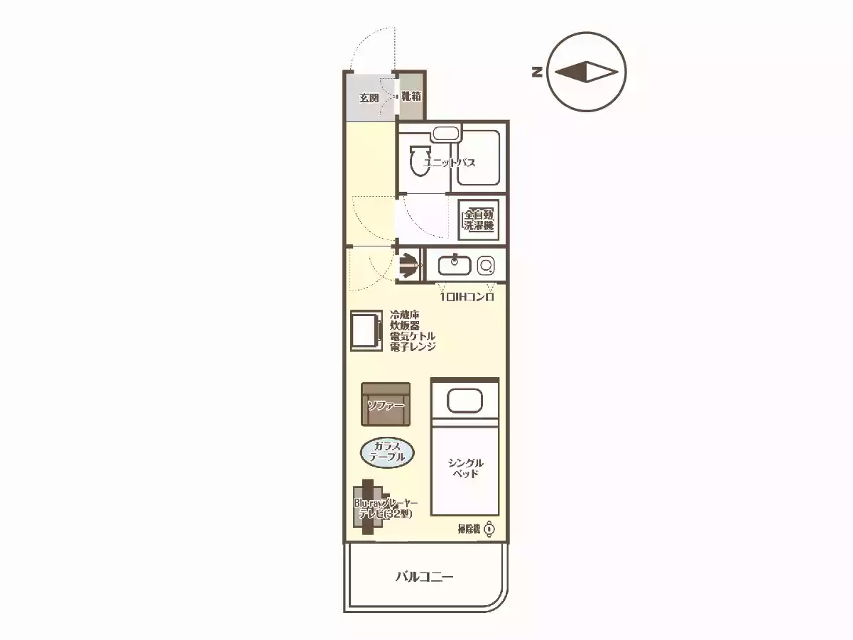 エリアワン岡山中山下の間取り写真