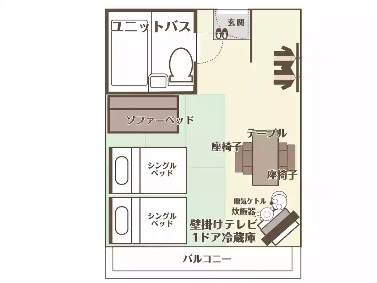 小さなホテルSHIMOKOSHIKI＜甑島・下甑島＞（和洋ツイン）(夕食/有料プランあり)　の間取り写真