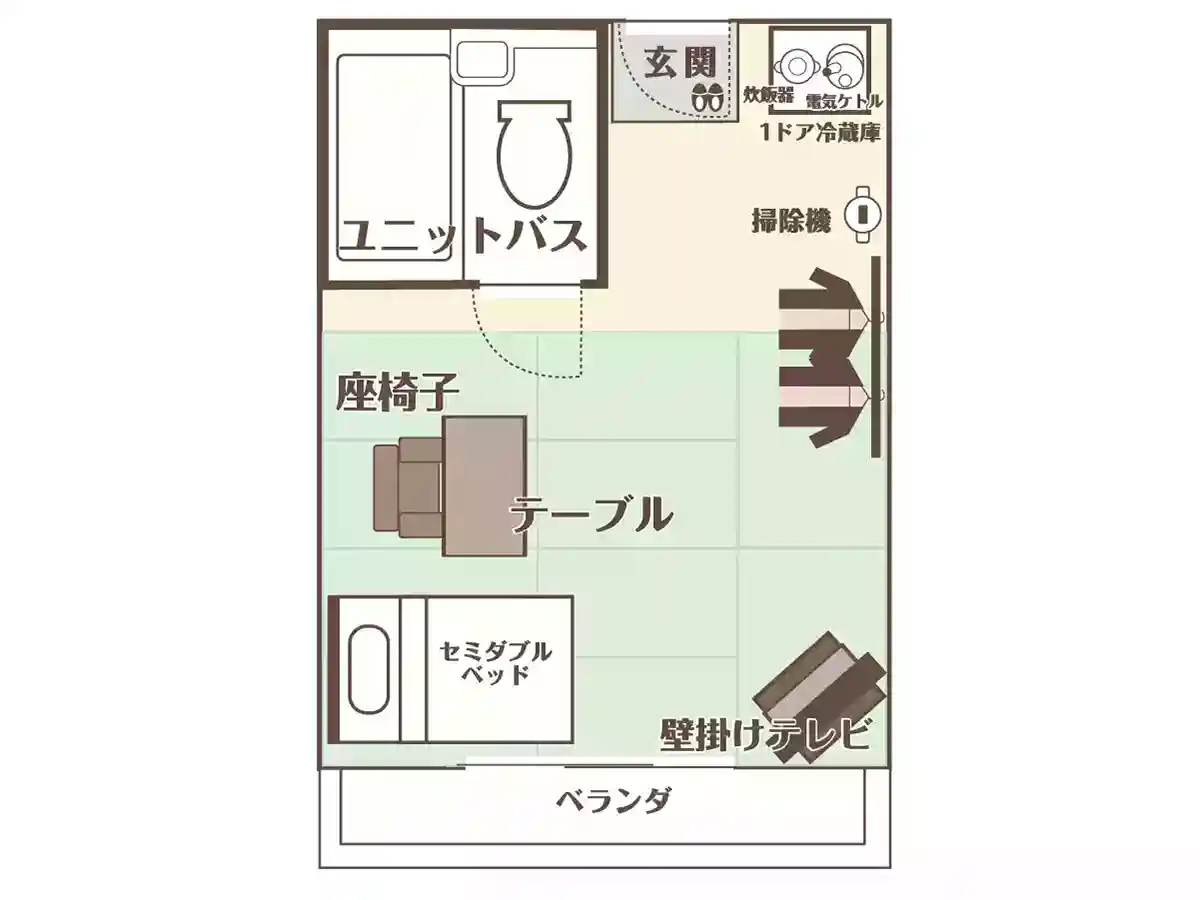 小さなホテルSHIMOKOSHIKI＜甑島・下甑島＞（シングル）(夕食/有料プランあり)　の間取り写真