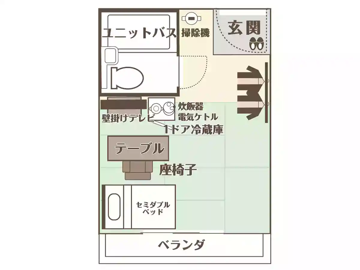 小さなホテルSHIMOKOSHIKI＜甑島・下甑島＞（シングル）(夕食/有料プランあり)　の間取り写真