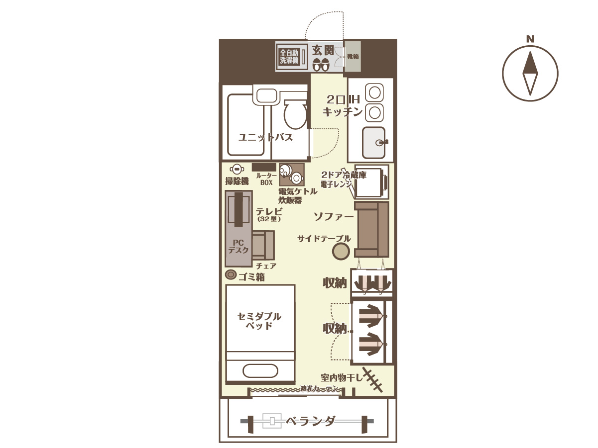 エリアワン松江駅前の間取り写真